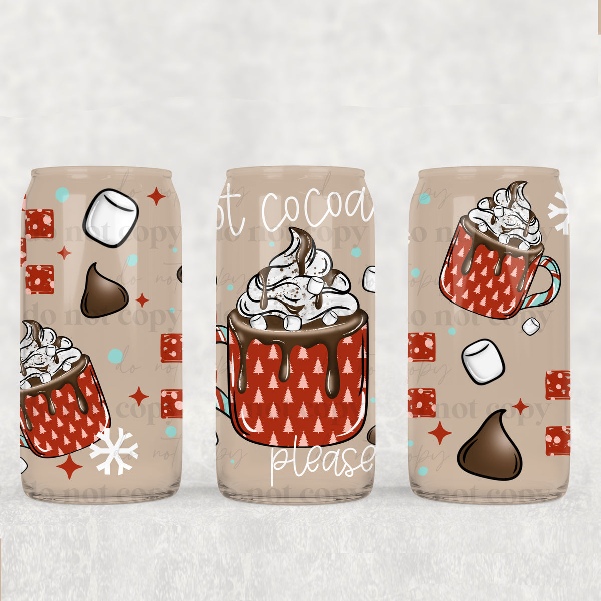 Hot Cocoa Please (CSC) UV DTF Transfer