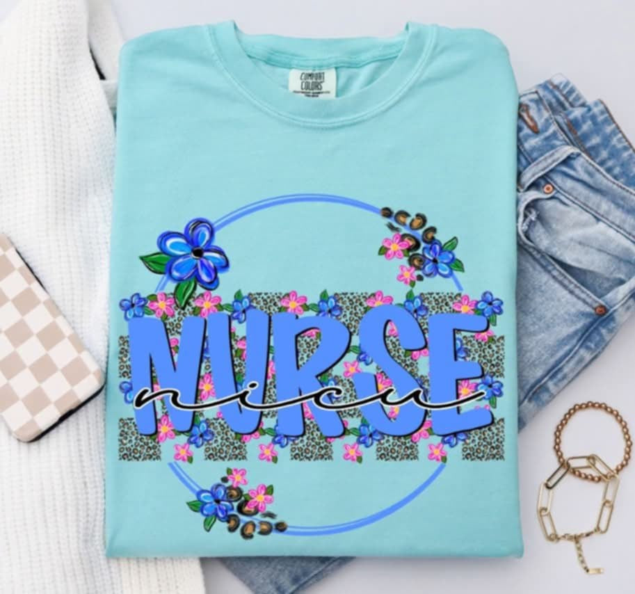 NICU nurse royal blue circle (S&G) 99875 DTF transfer