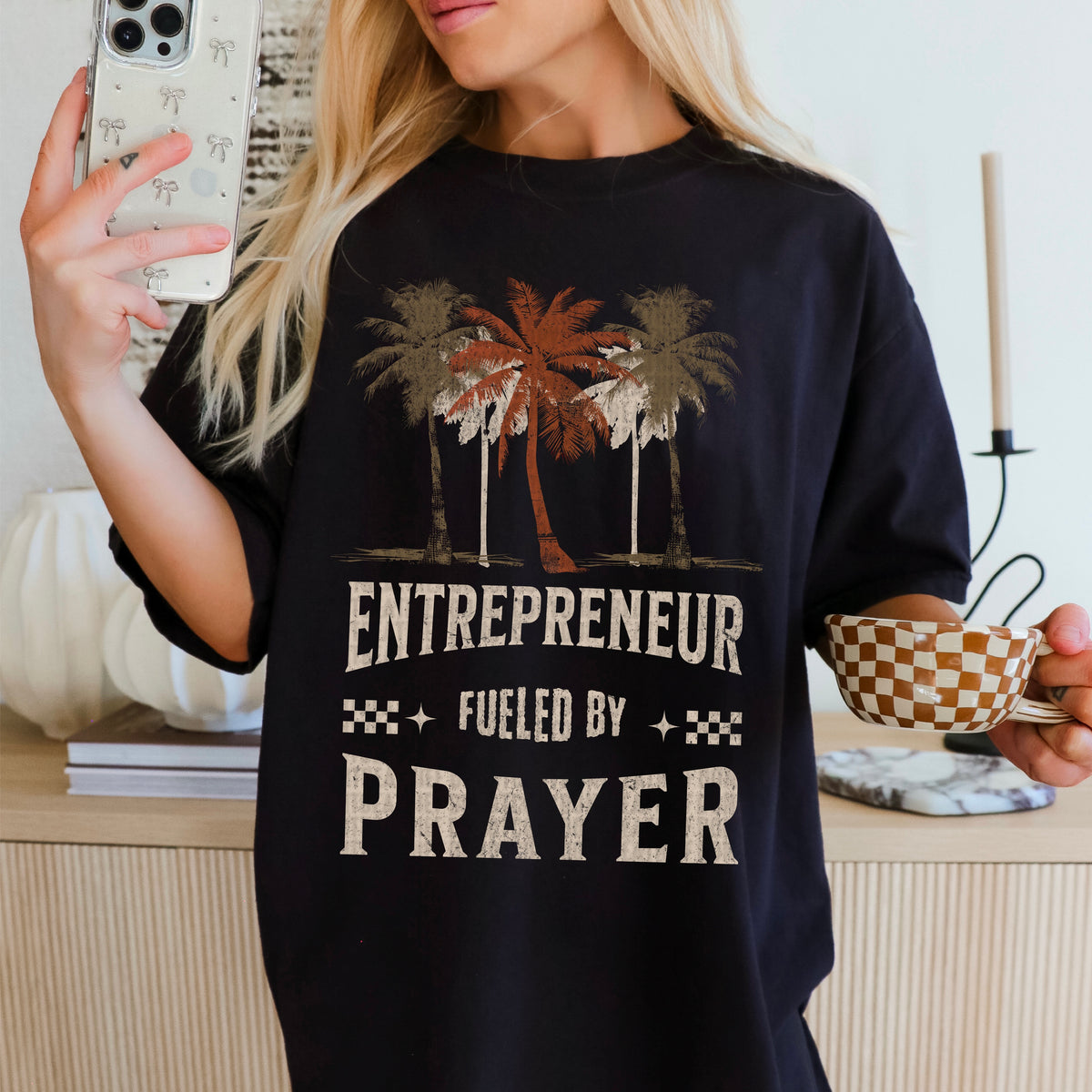 Entrepreneur fueled by prayer tan font 94907 DTF transfer