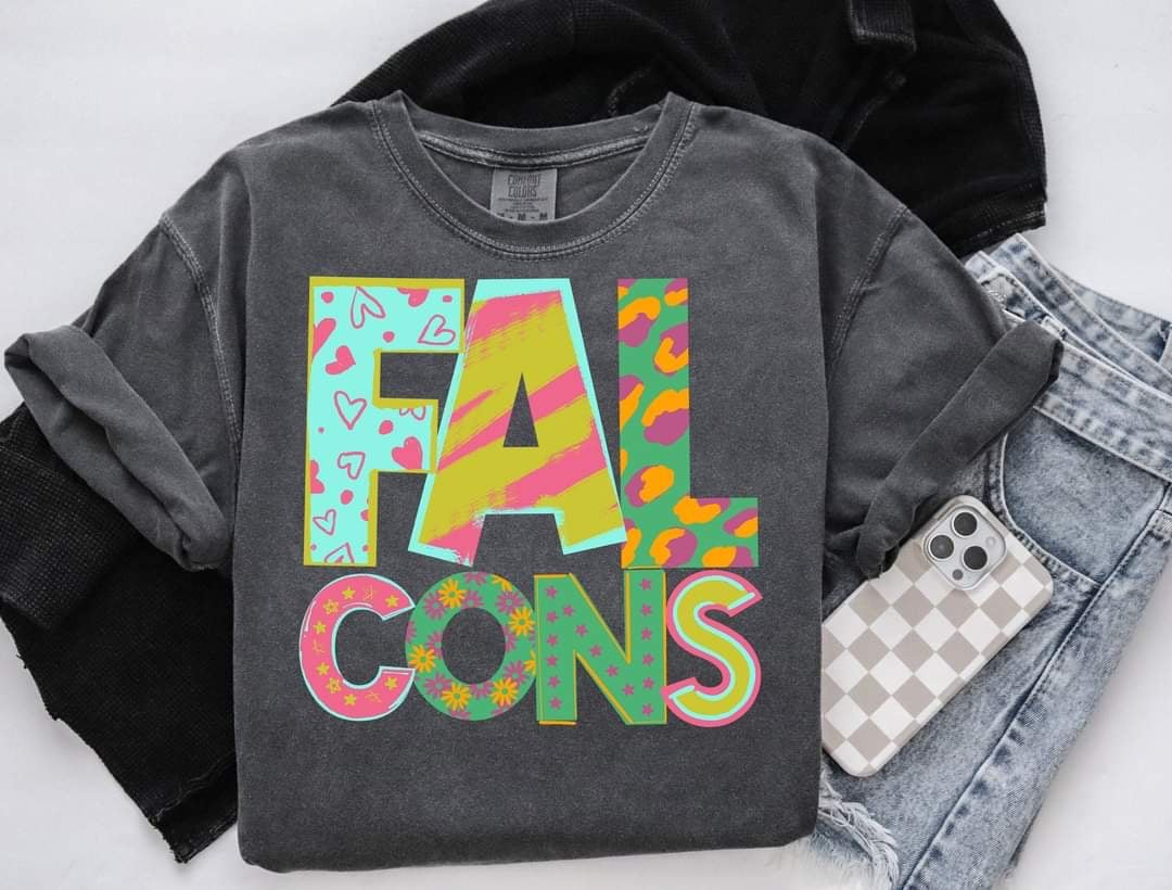 Falcons patterned font (S&G) 60373 DTF transfer