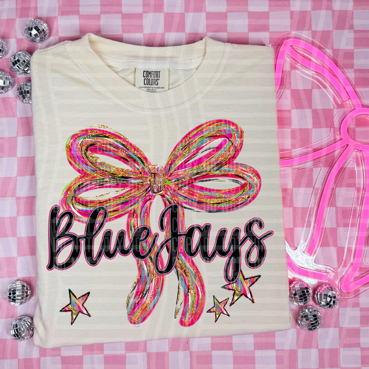 BlueJays Whimsical Bow (caplinger) DTF transfer