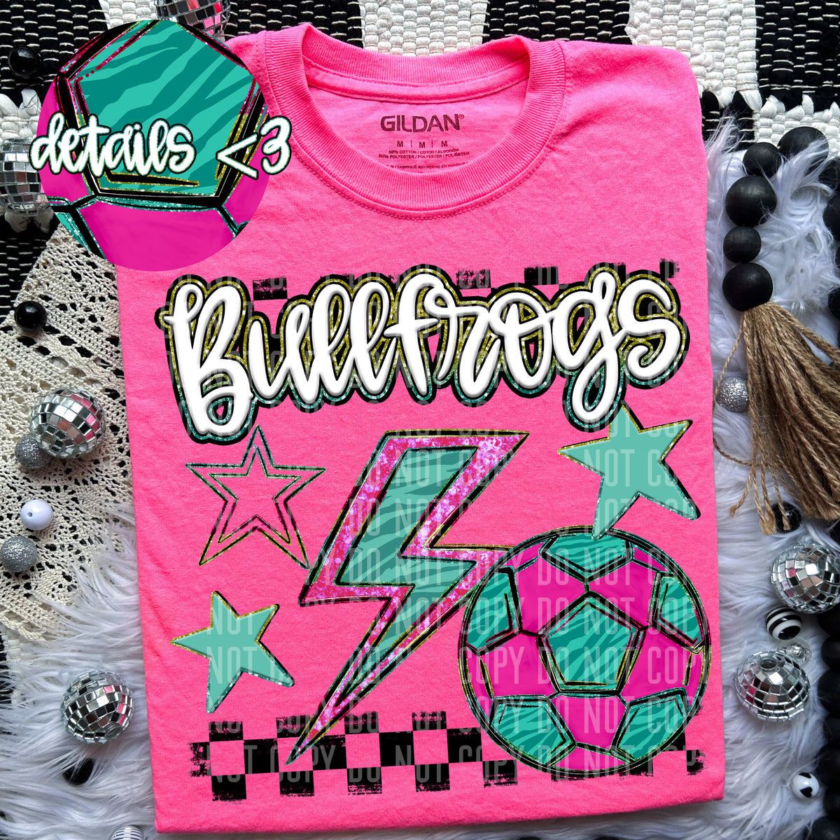 Bullfrogs Rainbow Soccer (Caplinger) 97366 DTF transfer