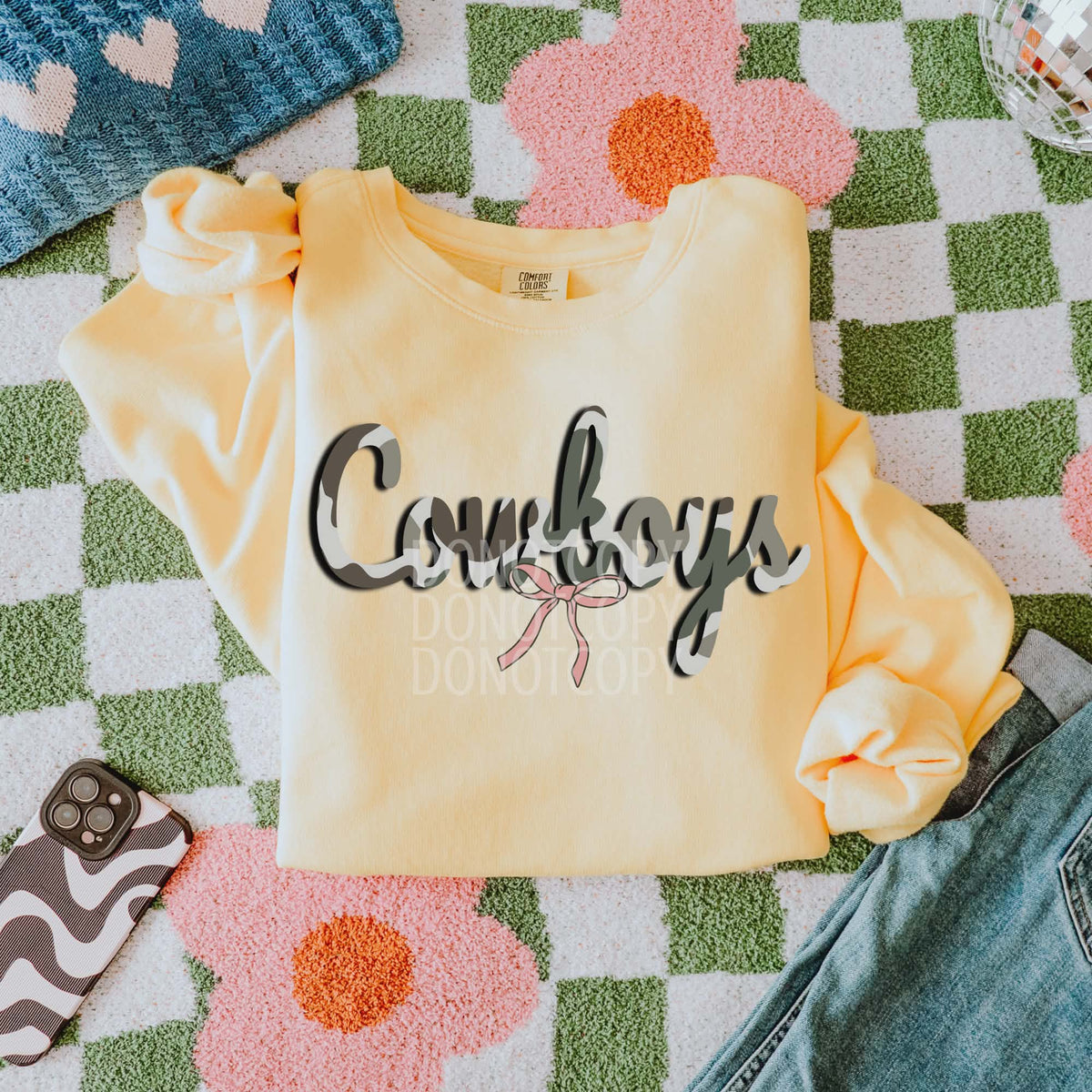 Cowboys camo cursive Mascots (CSG) DTF transfer