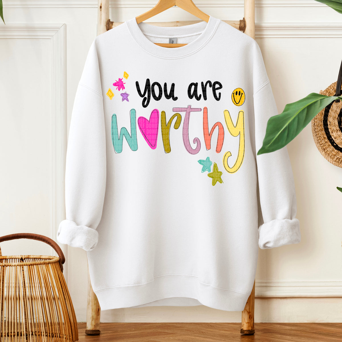 You are worthy with stars 113333 DTF transfer