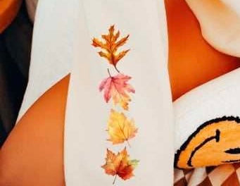 leaves sleeve 65221 DTF transfer