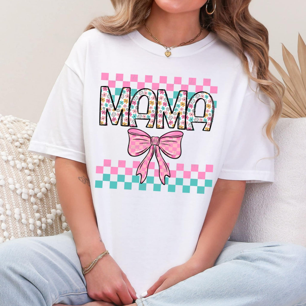 Mama pink and blue (VIRGO) 96211DTF transfer