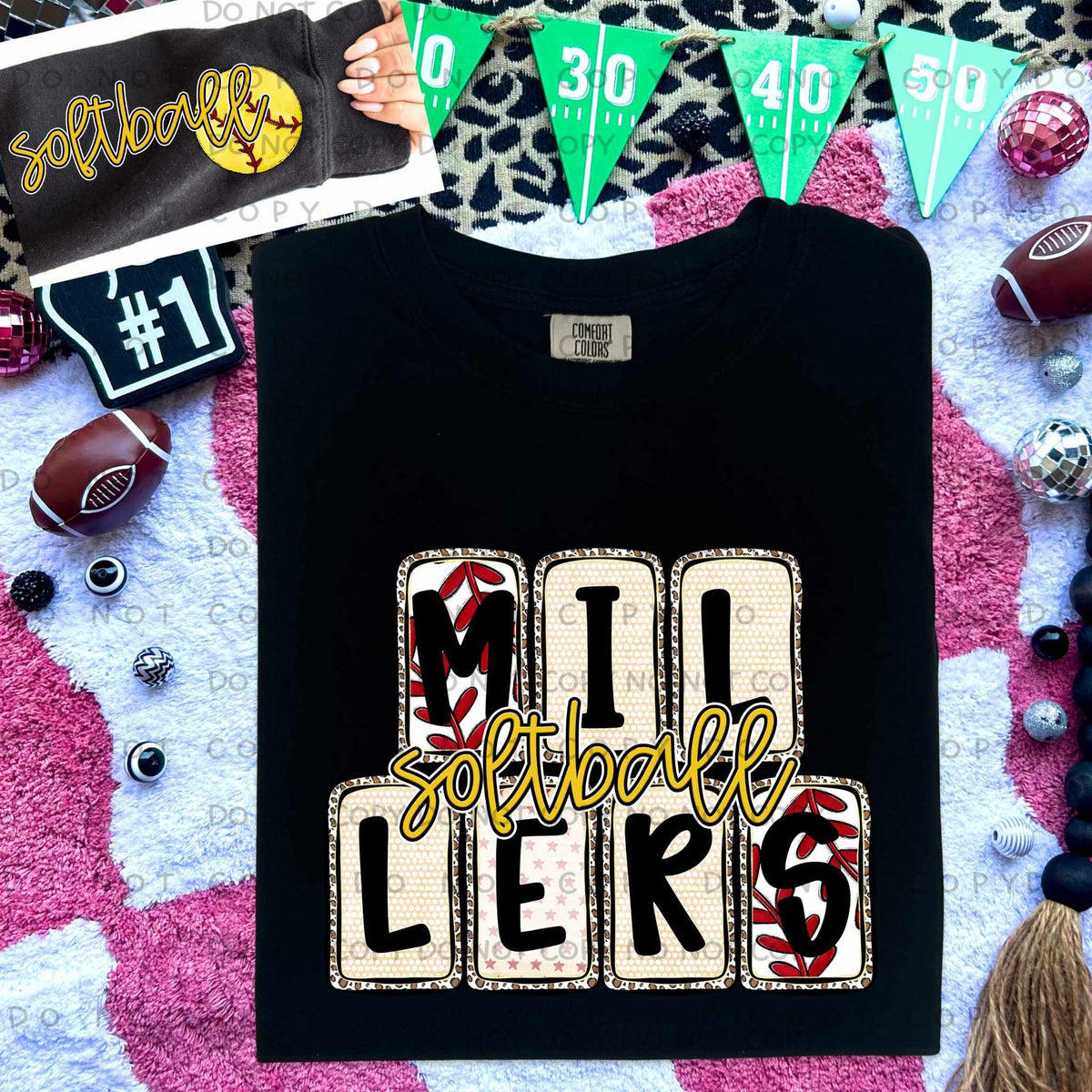 Millers Softball FRONT (caplinger) 82646 DTF transfer