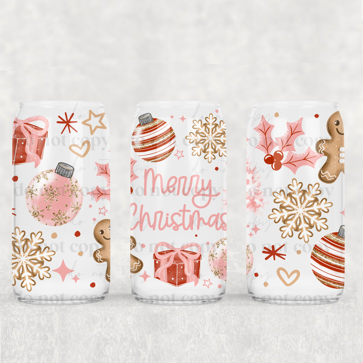 Merry Christmas red (csc) UV DTF WRAP