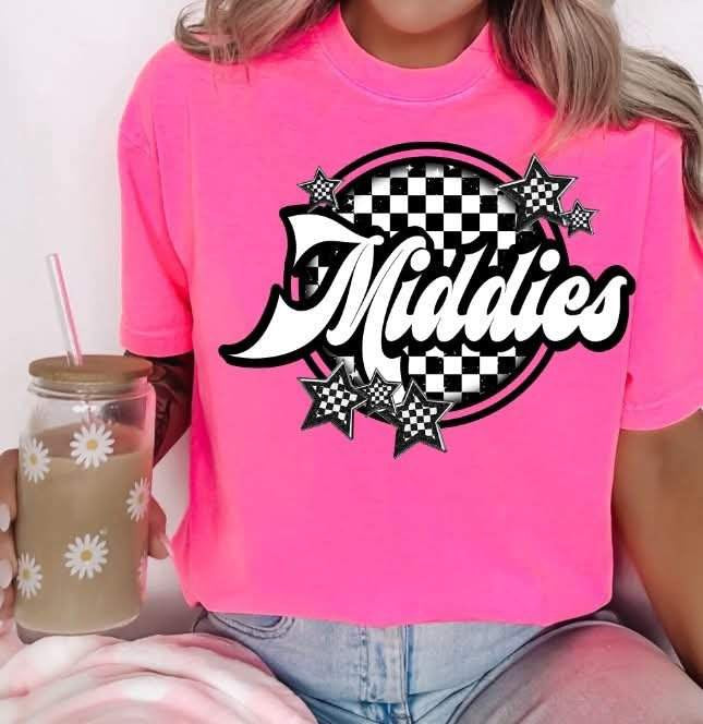 Middies checkered circle (S&G) 82329 DTF transfer