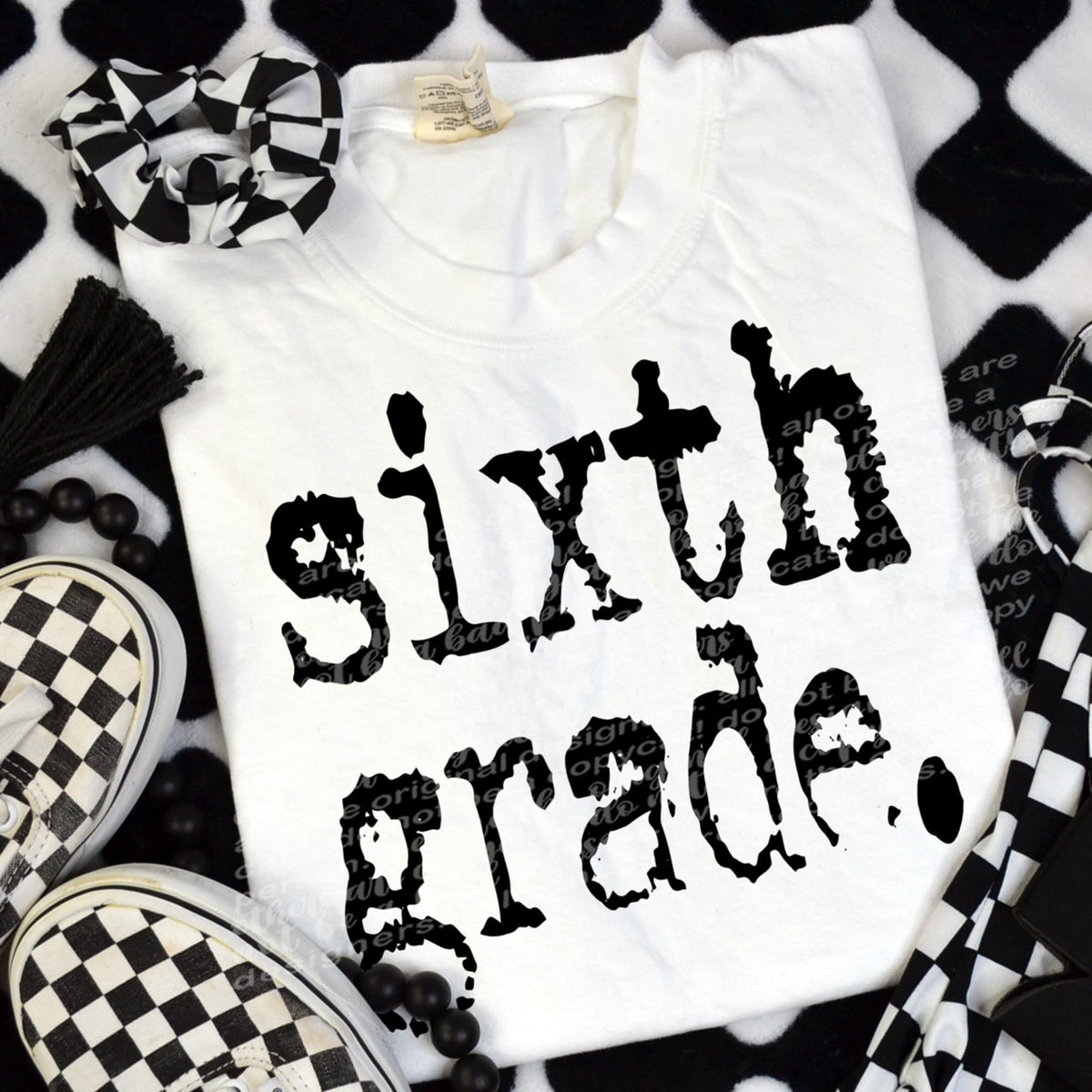 Sixth Grade black (TTD) DTF transfer