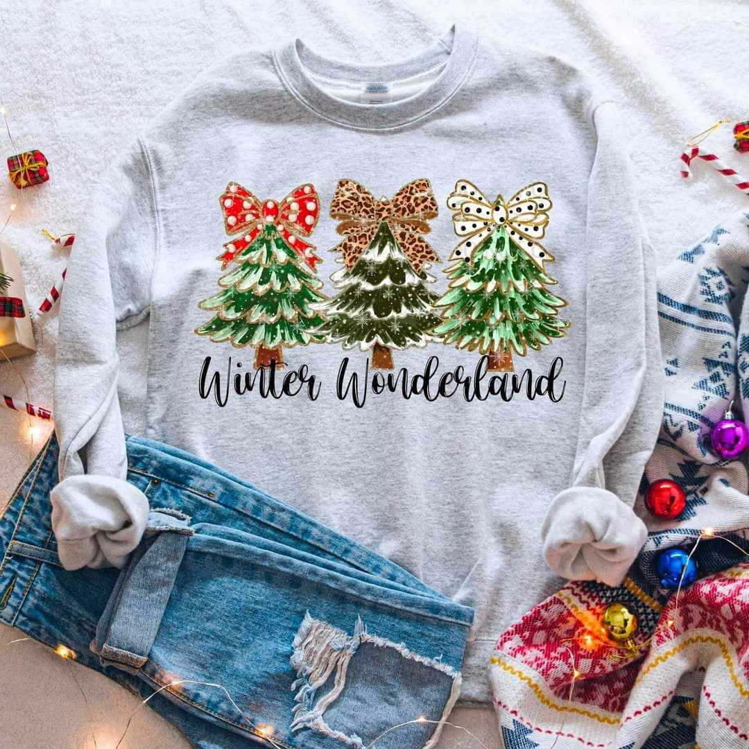 Winter wonderland 3 trees (ABD) 65754 DTF transfer
