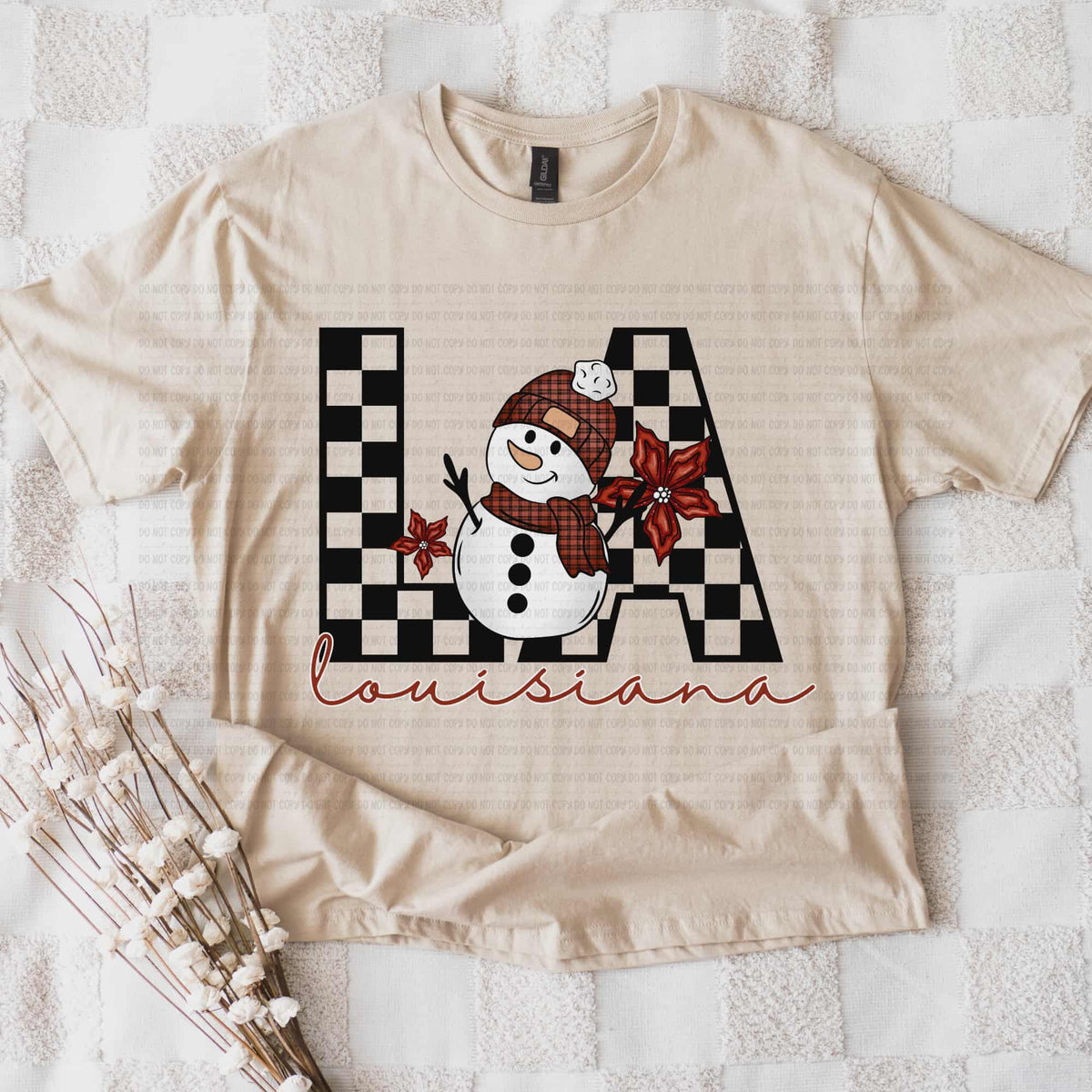 Louisiana snowman checker (REVEL) DTF Transfer