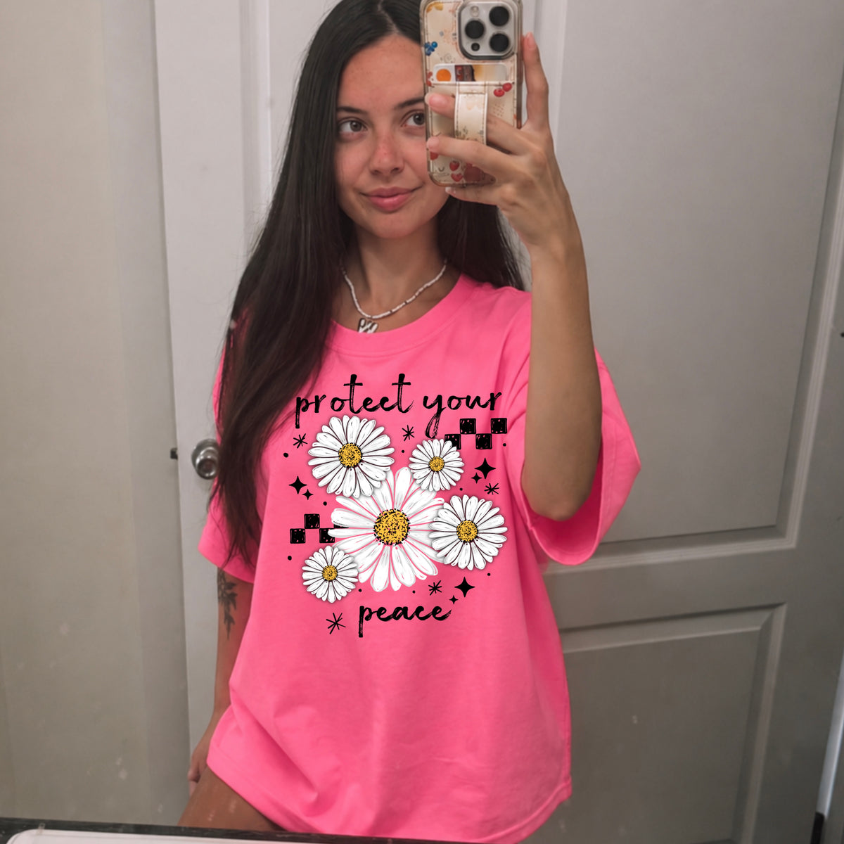 Protect your peace daisys black (CSC) DTF Transfer