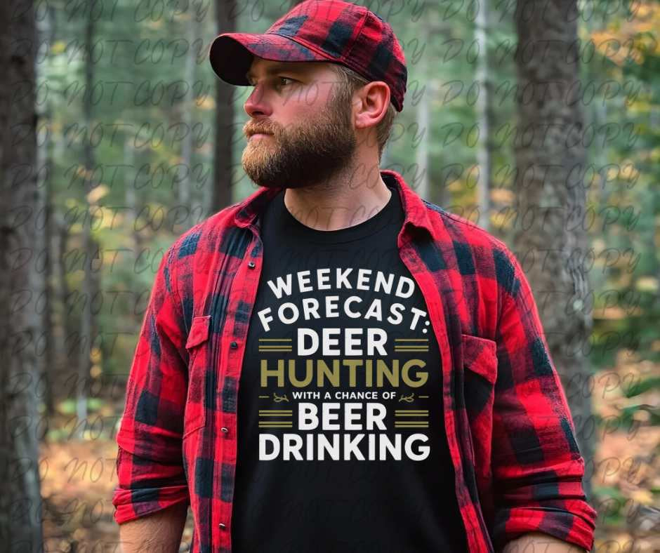 Weekend forecast: deer hunting beer drinking (vintage) 67369 DTF transfer