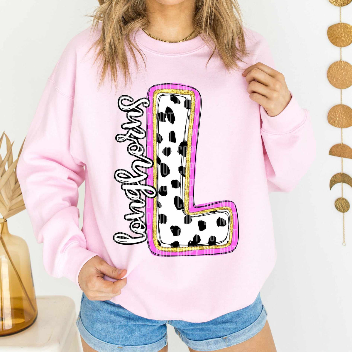 Longhorns Polka Font Mascot Caplinger 56173 DTF transfer