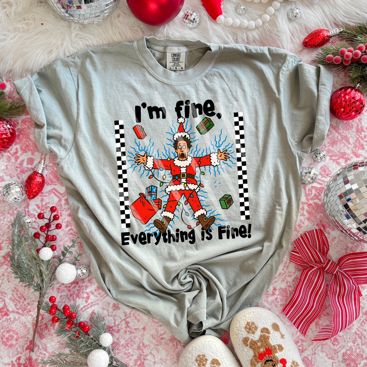 I’m fine everything is fine santa suit 113825 DTF transfer