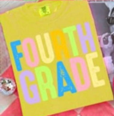 Fourth grade colorful grunge 107561 DTF transfer
