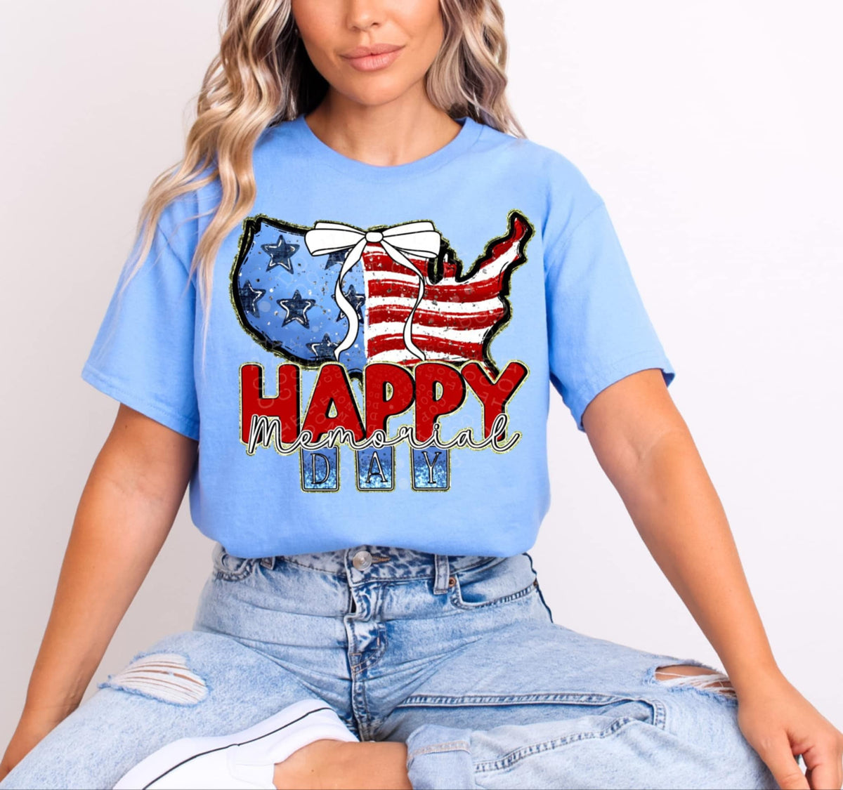 Happy memorial day USA 95687 DTF transfer