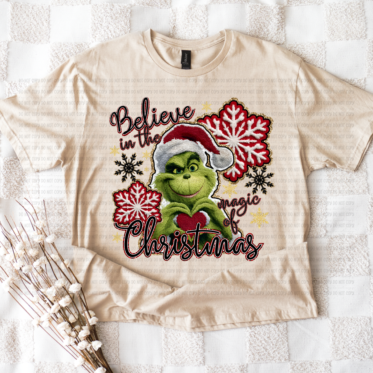 Believe in the magic of Christmas green guy (revel) DTF Transfer