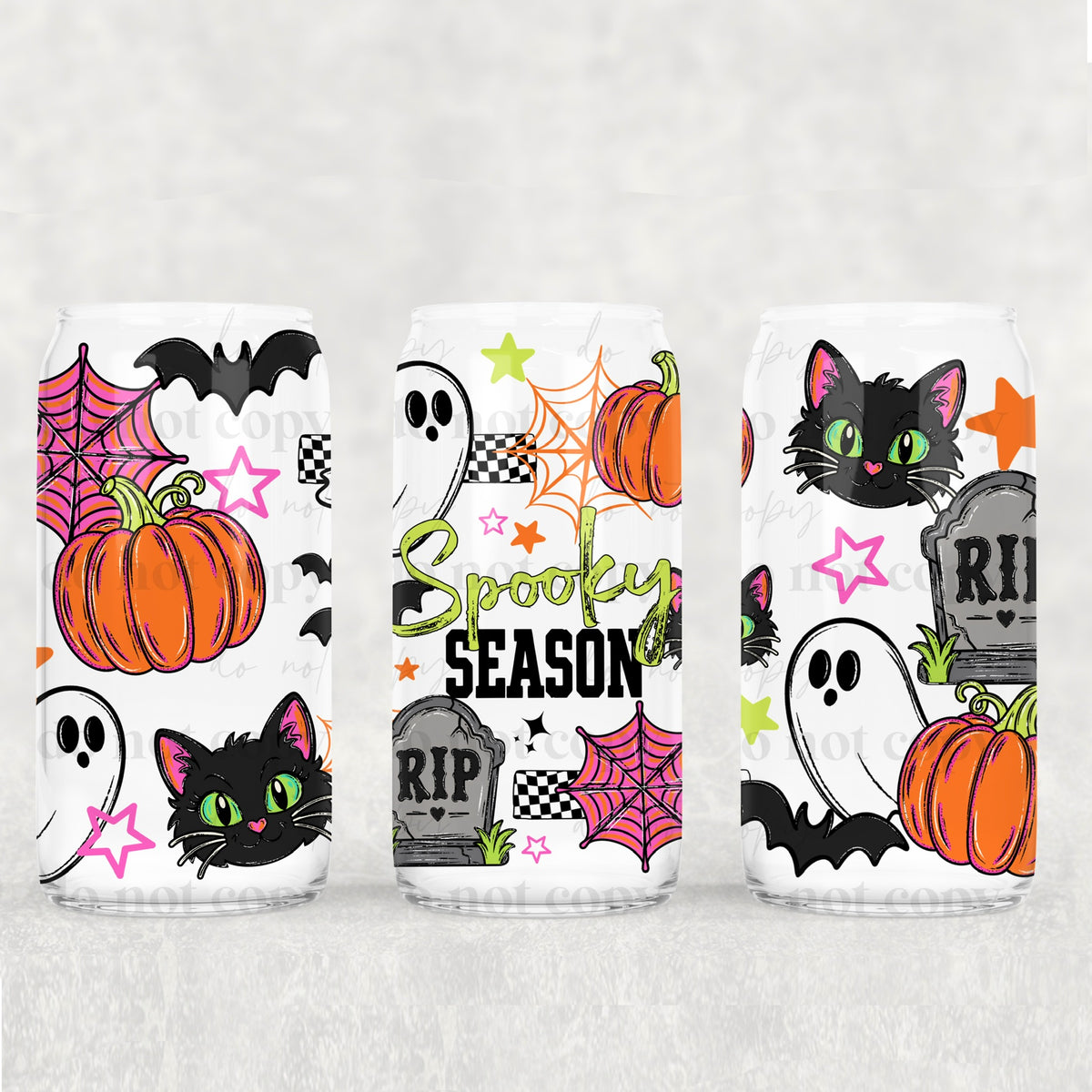 Spooky season neon (exclusive) UV DTF WRAP