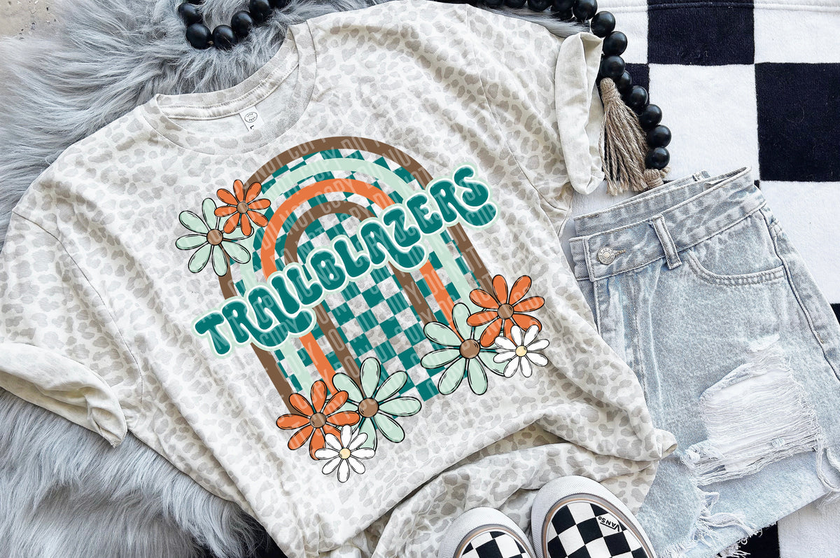 Floral Arch Mascot trailblazers 49265 DTF TRANSERS