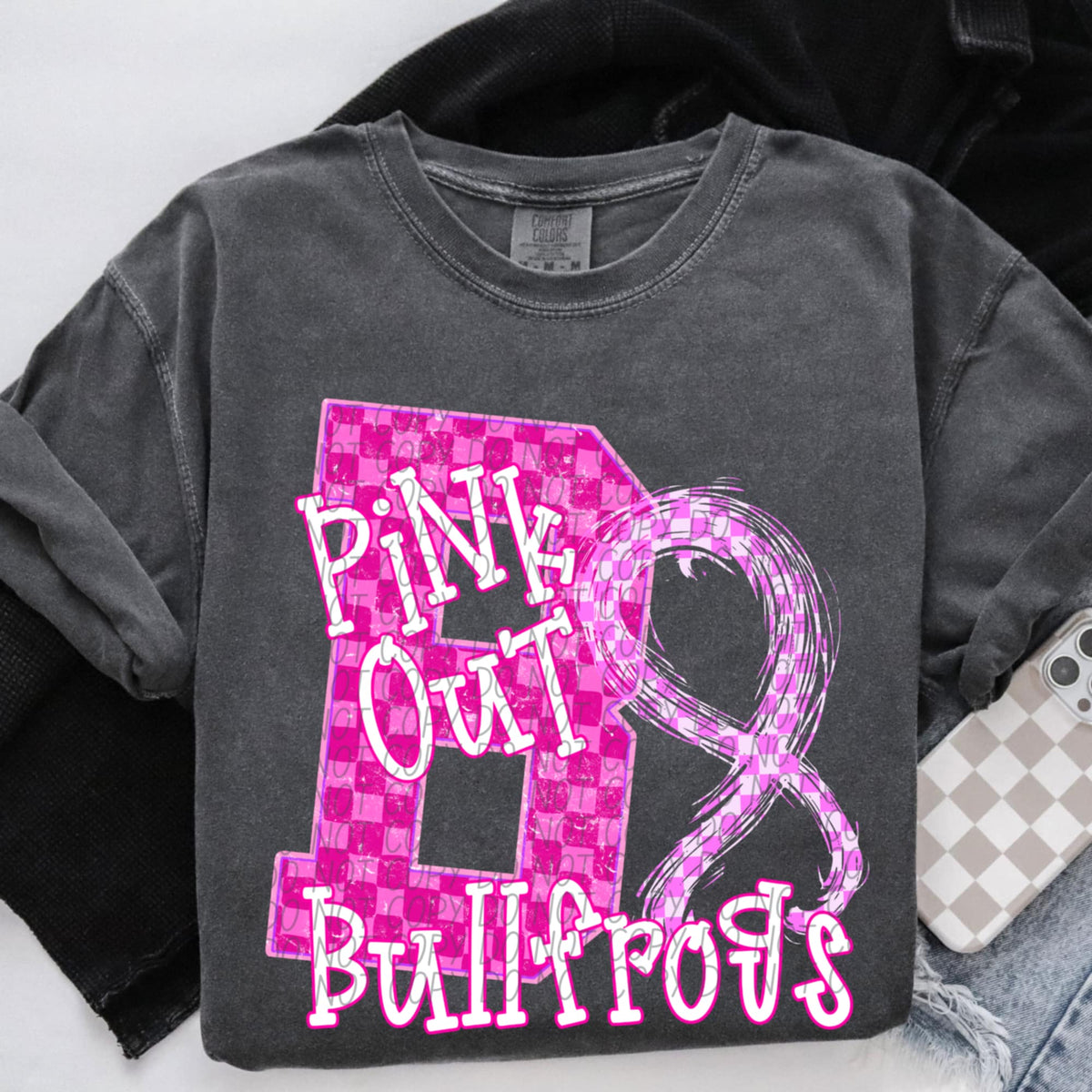 Bullfrogs Pink Out Varsity (city) DTF Transfer