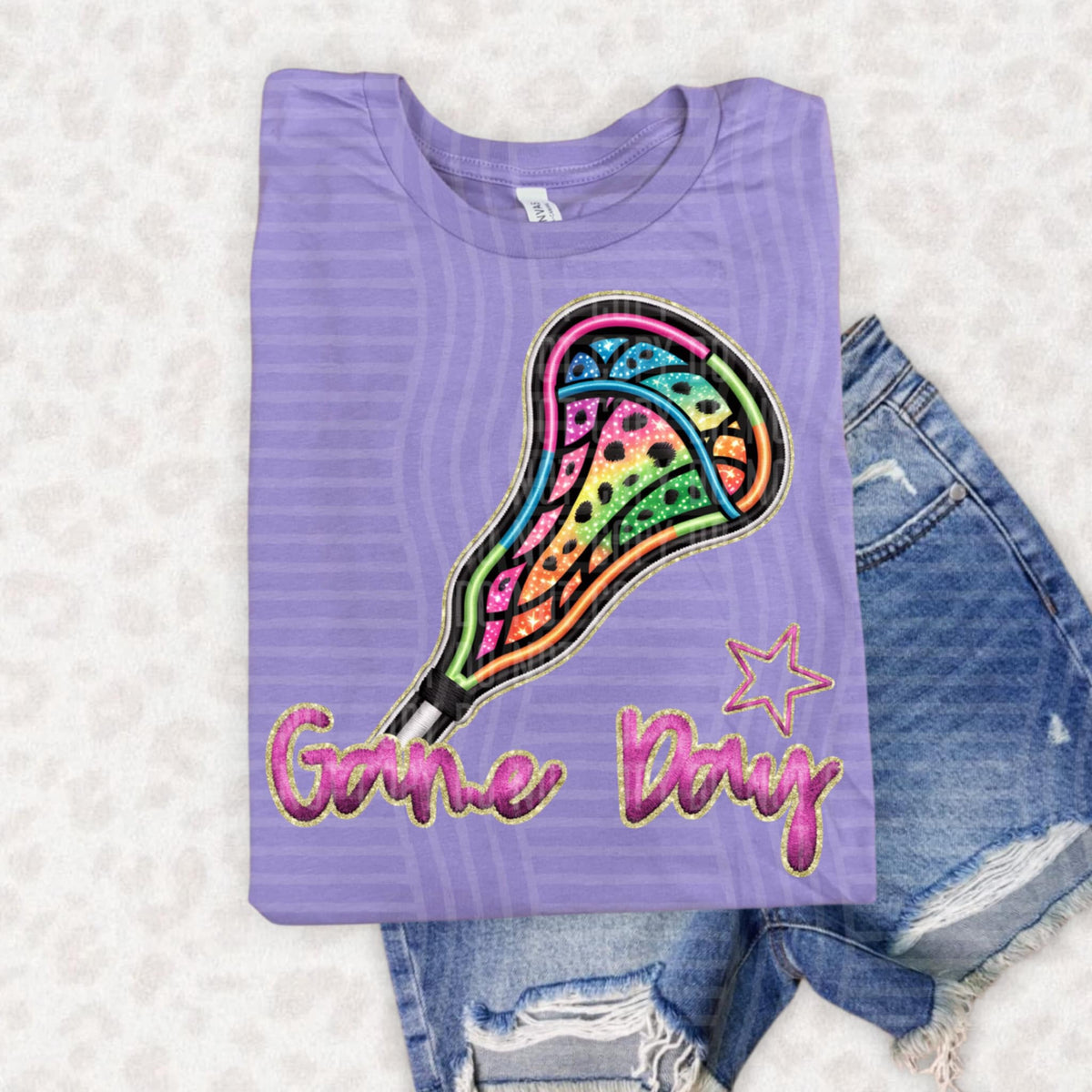 Rainbow lacross Game Day (caplinger) DTF transfer