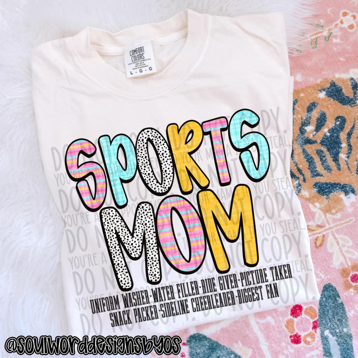 Sports mom colorful (SWD) 99367 DTF transfer