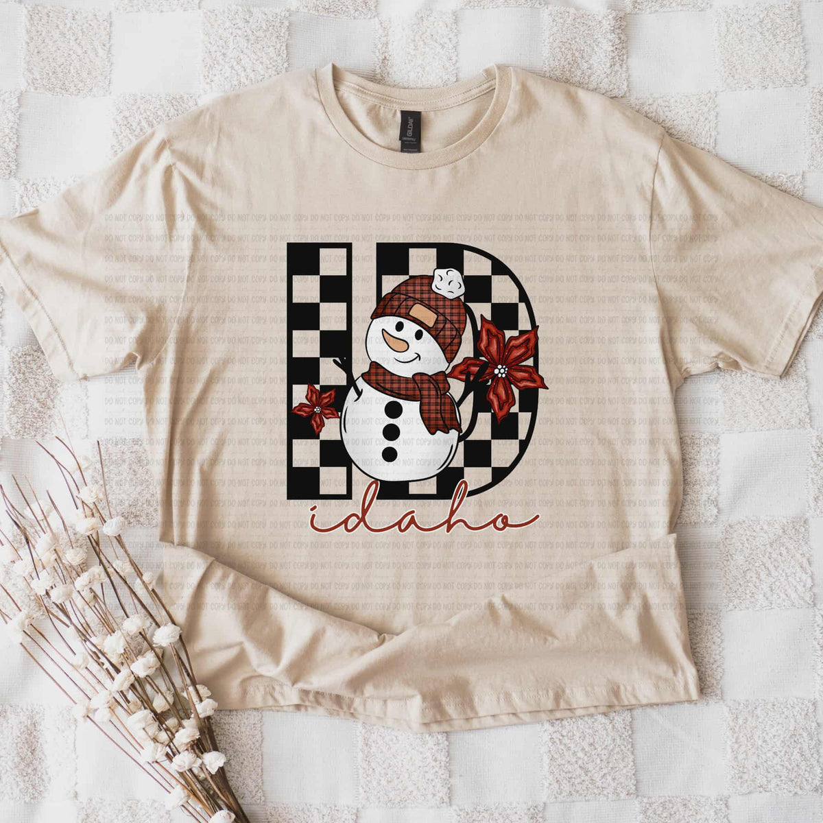 Idaho snowman checker (REVEL) DTF Transfer