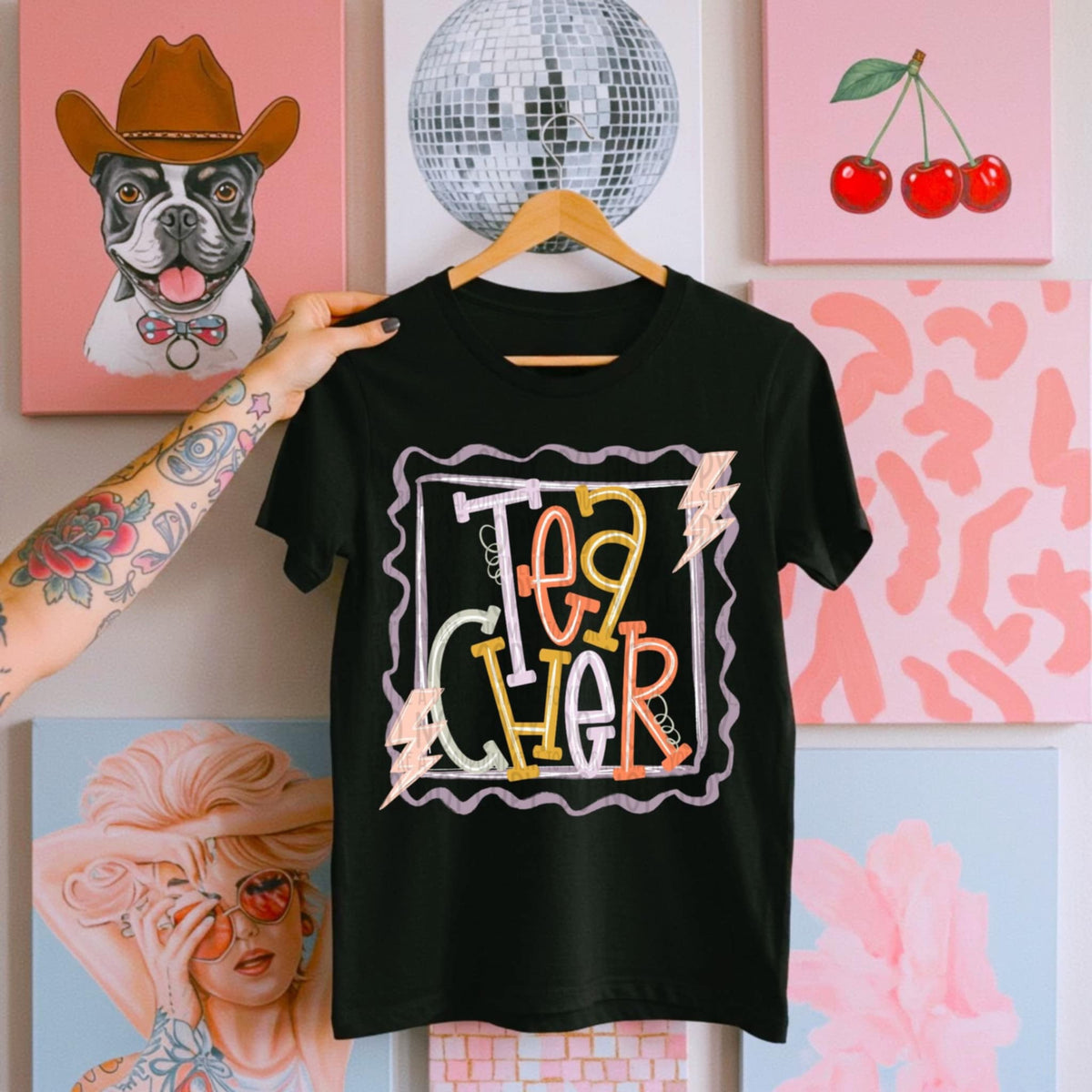 Teacher doodle stamp (SWD) 107480 DTF transfer