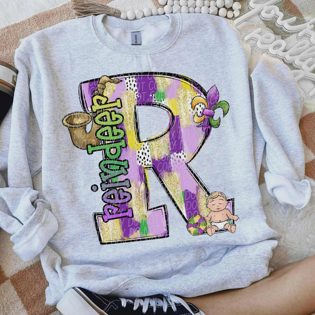 Reindeer Mardi Gras (city) DTF Transfer