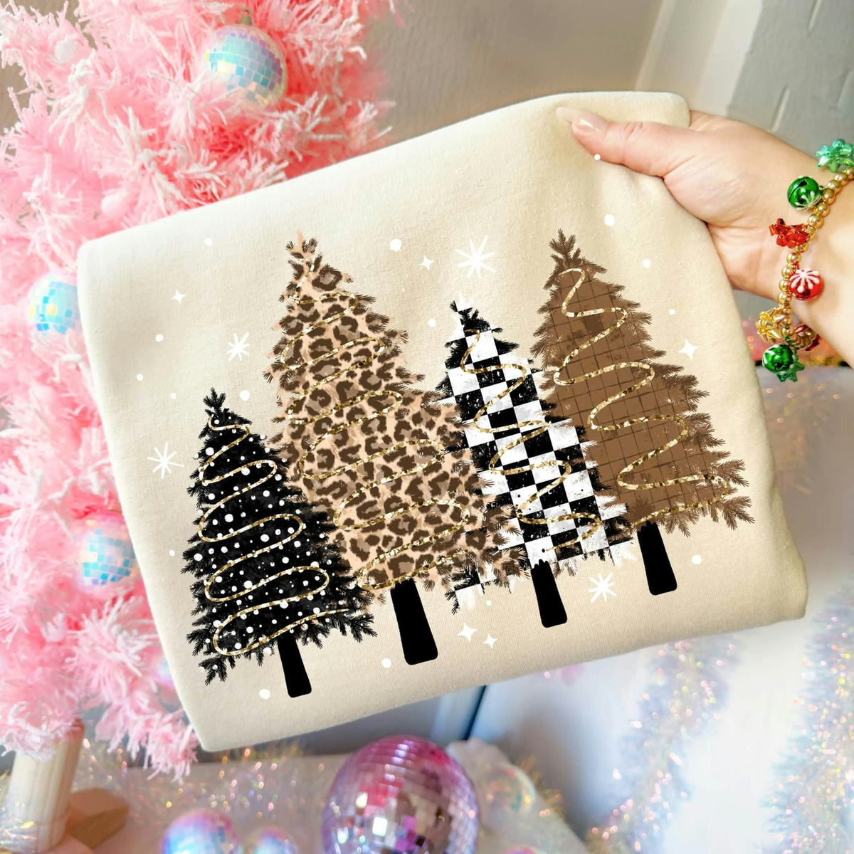 Leopard and checker trees Sunday Special DTF transfer