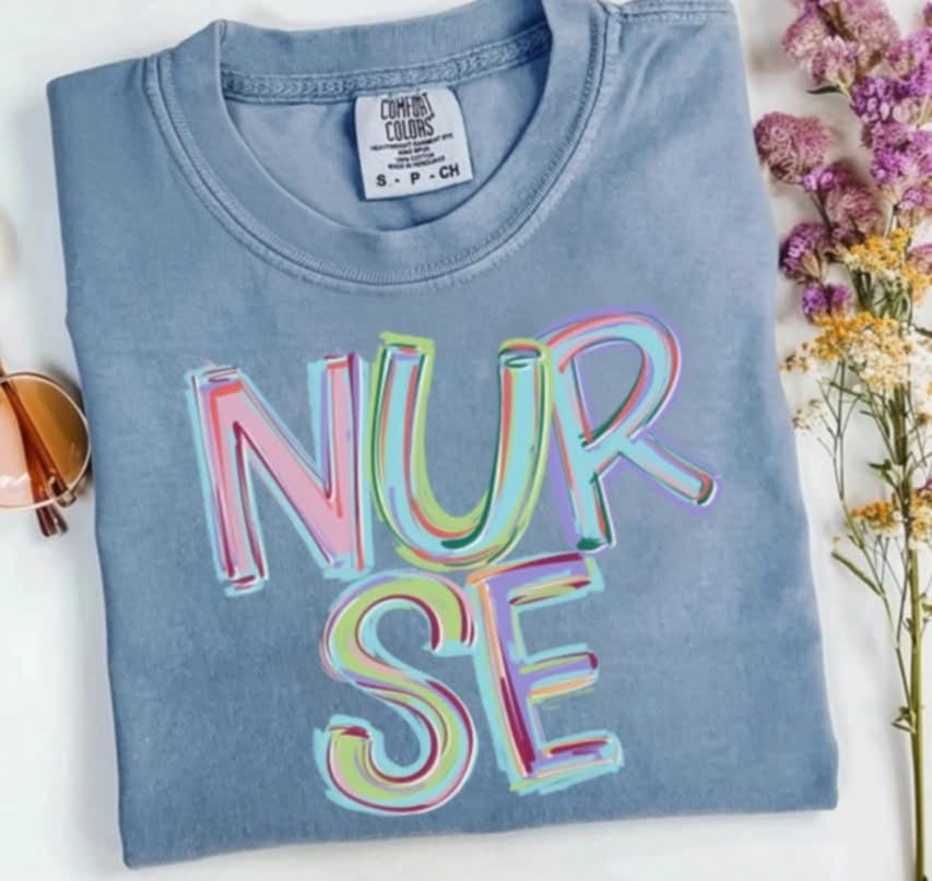 Nurse painted font (S&G) 99866 DTF transfer