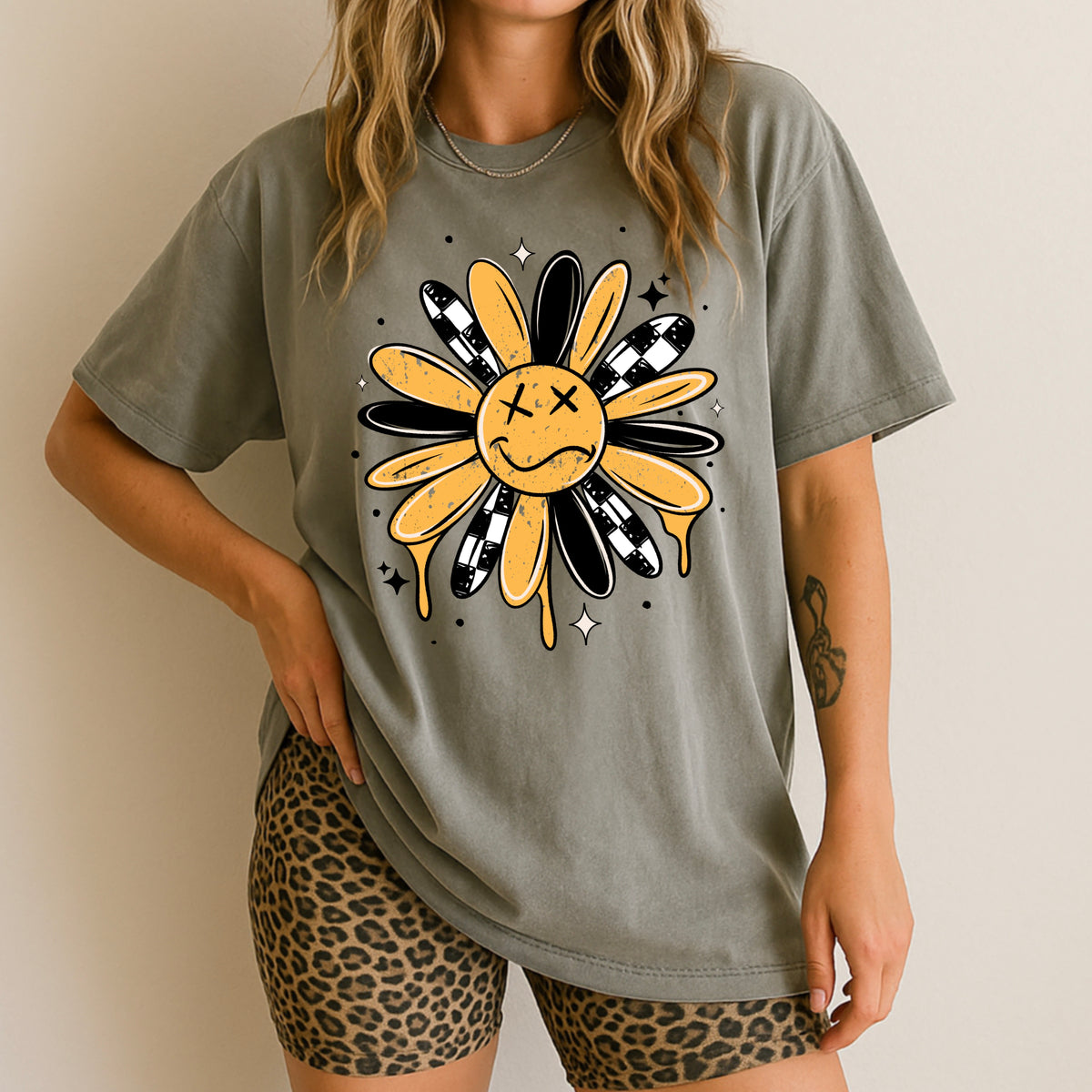Melting flower black (CSC) DTF Transfer