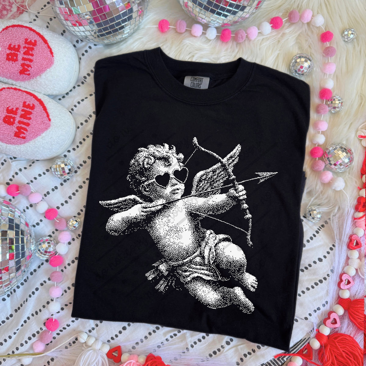 Halftone Cupid WHITE DTF transfer
