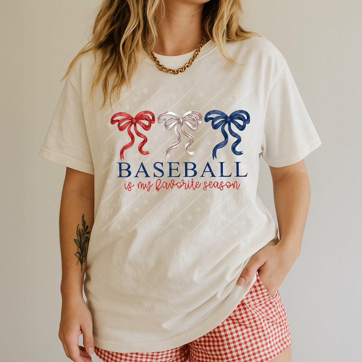 Baseball is my favorite season three bows DTF Transfer