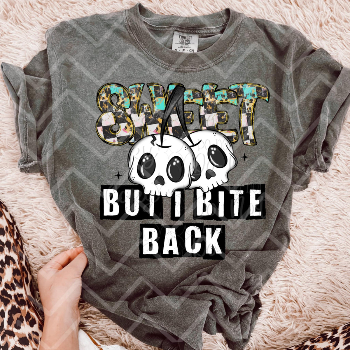 Sweet but I bite back white font (Virgo) 100196 DTF transfer