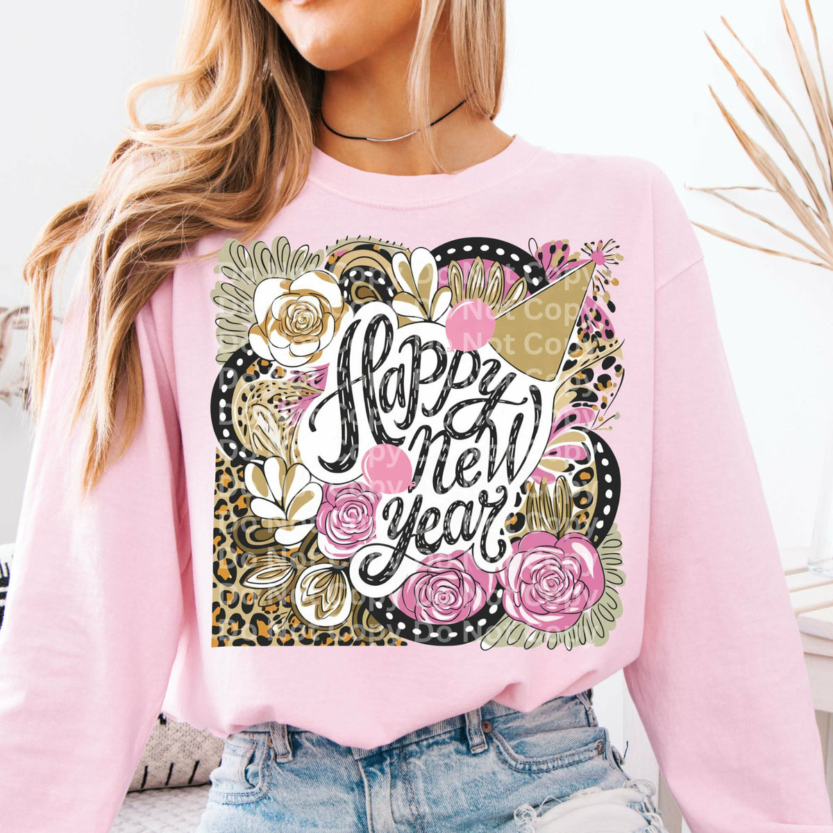 Happy New Year abstract (irene) DTF transfer