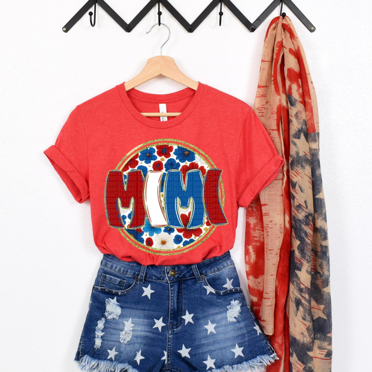 Mimi patriotic circle (SDD) 99249 DTF transfer