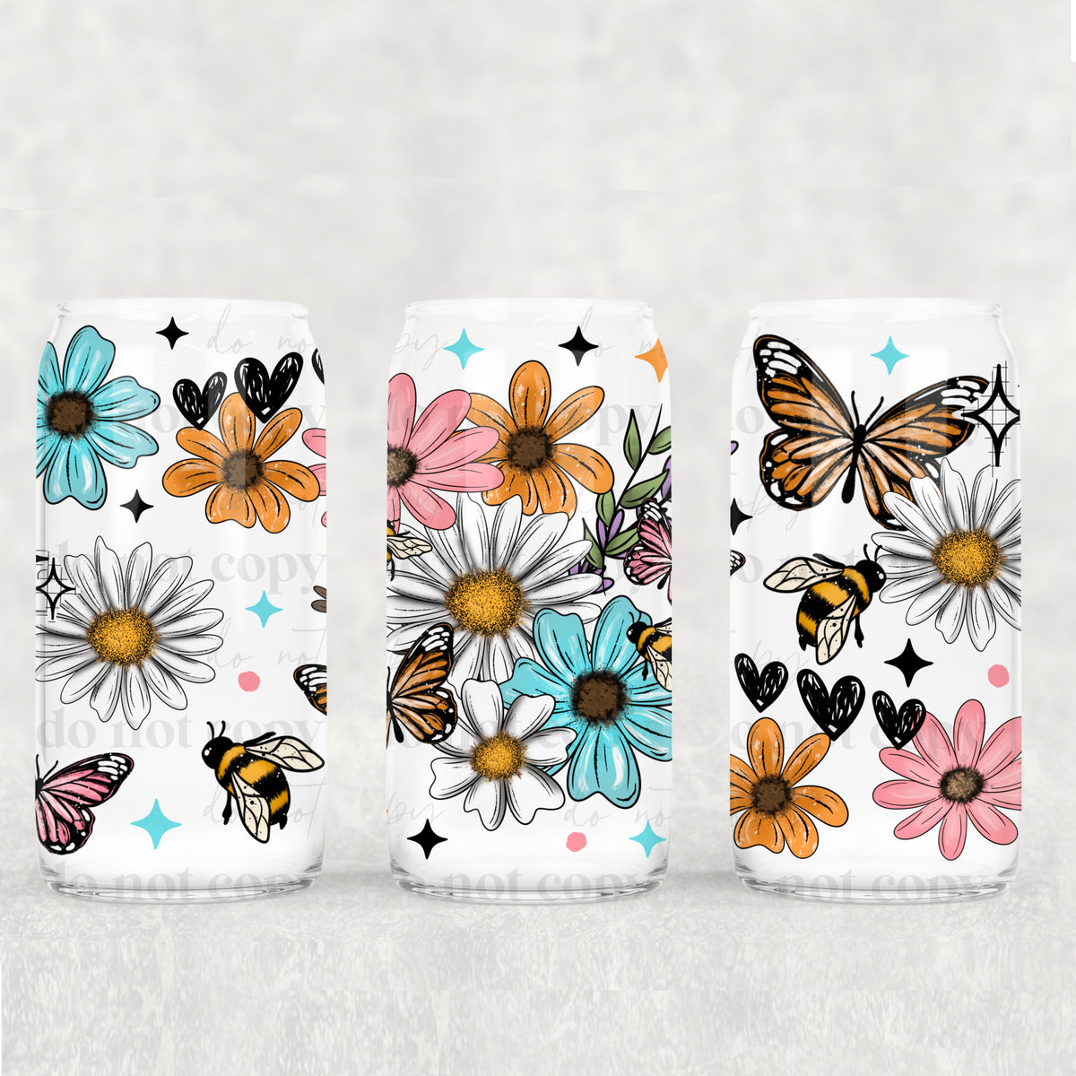 Wildflowers and butterflies (CSC) UV DTF WRAP