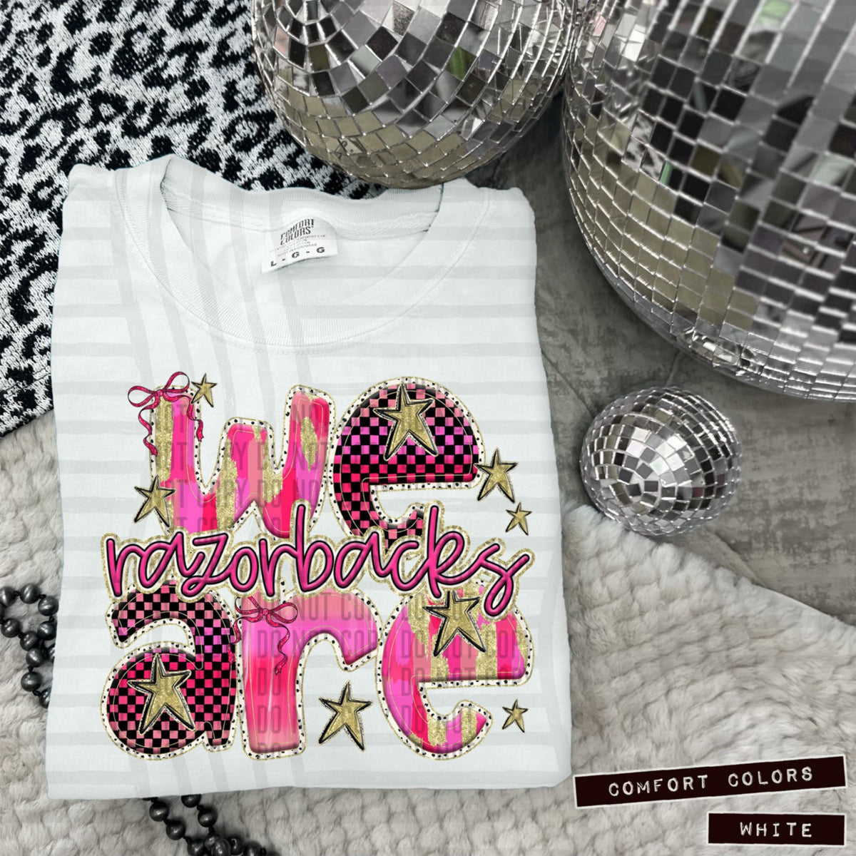 We are razorbacks pink (Caplinger) 100961 DTF transfer
