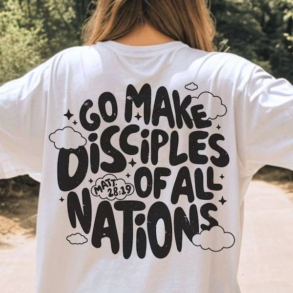Go make disciples of all nations black font (KARTA) 62994 DTF transfer