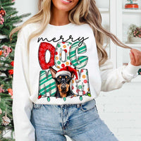 Merry dog mom Doberman 55040 DTF transfer