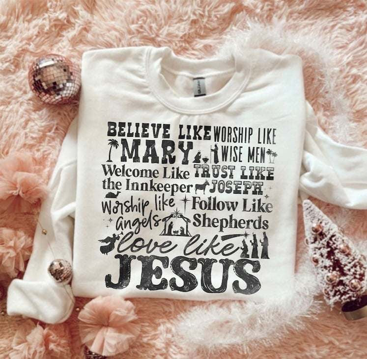 Believe like Mary worship like wise men BLACK 62179 DTF transfer