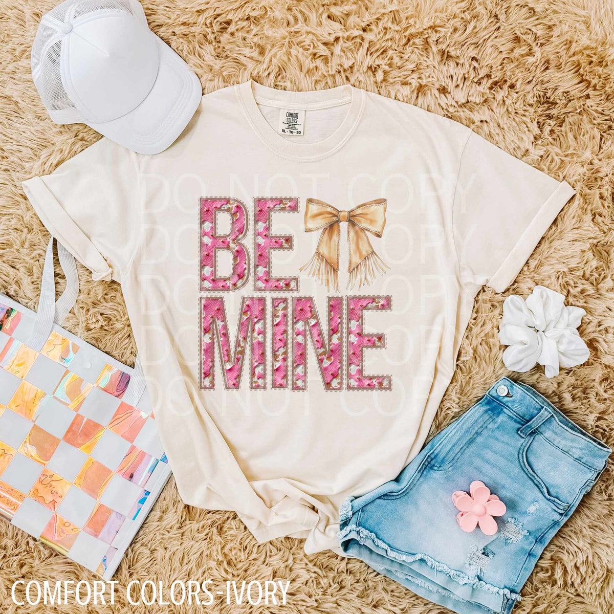 Be mine gold bow (CSG) 80135 DTF transfer