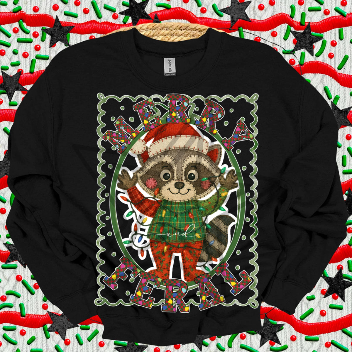 Merry Feral Raccoon (c’s) DTF Transfer