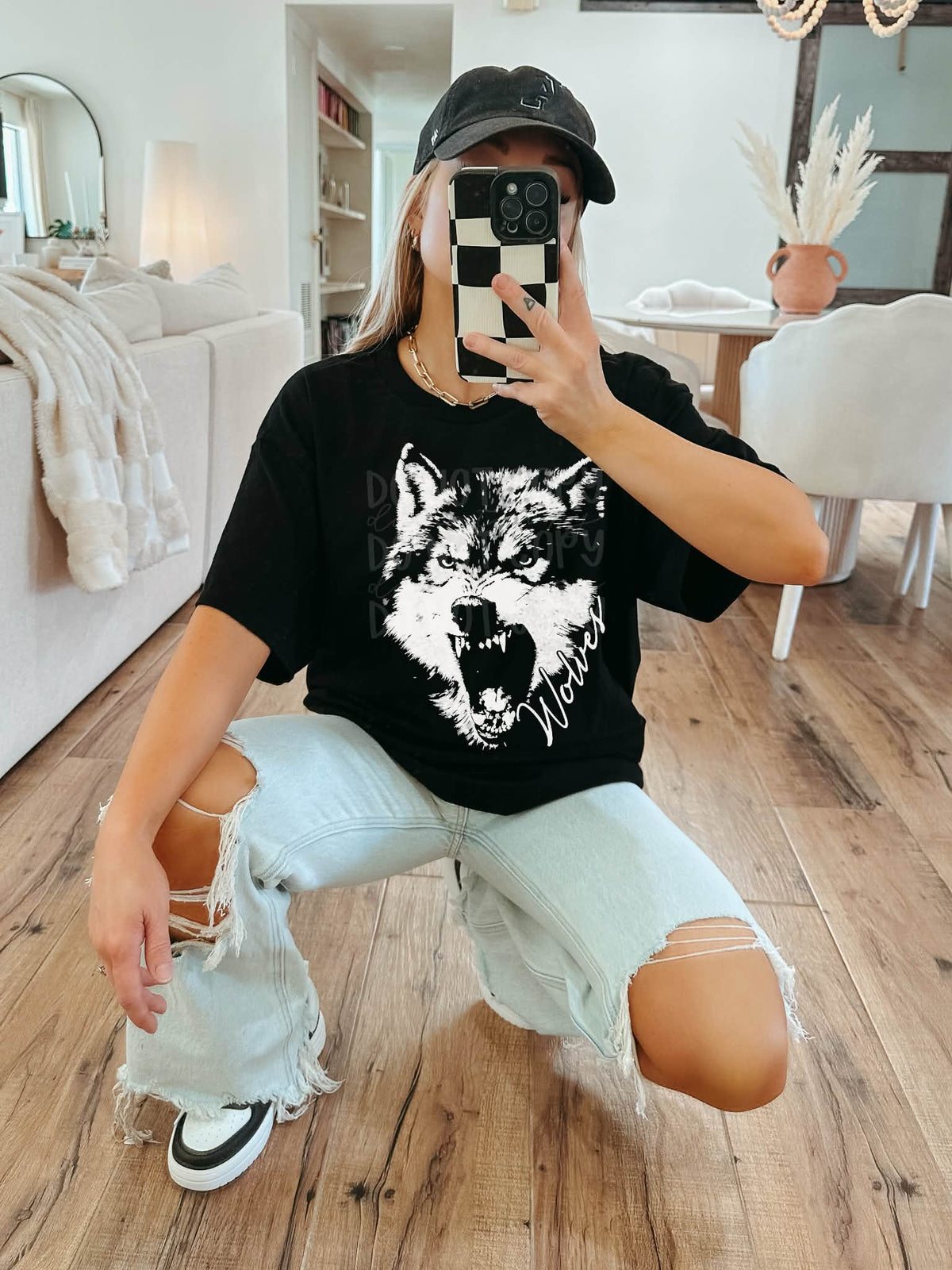 Wolves white mascot (PHDC) DTF transfer
