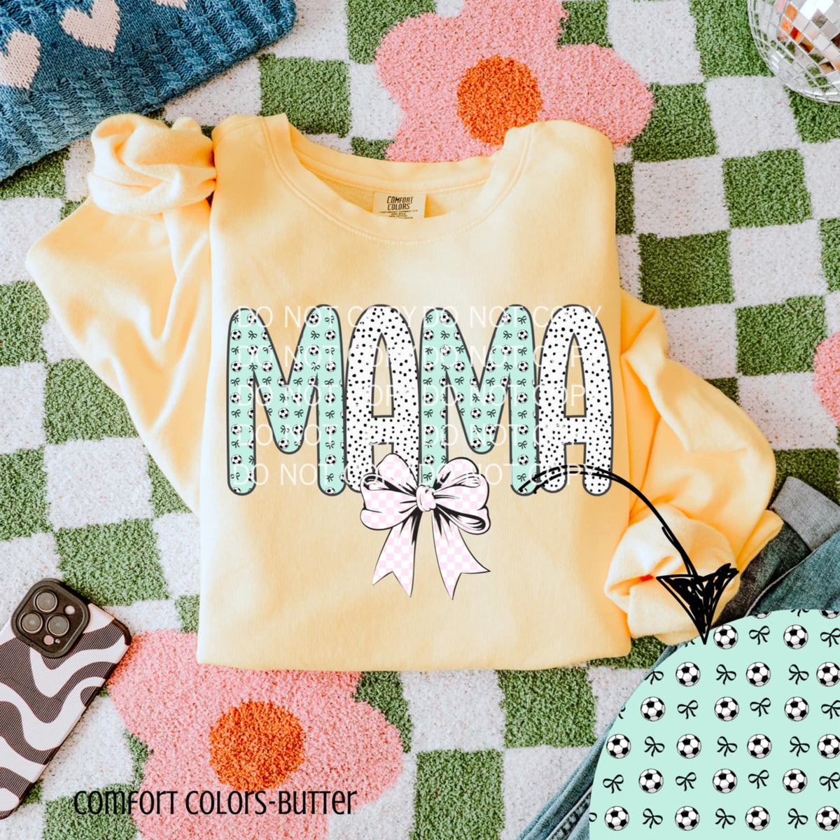 Mama soccer letters (CSG) 90224 DTF transfer