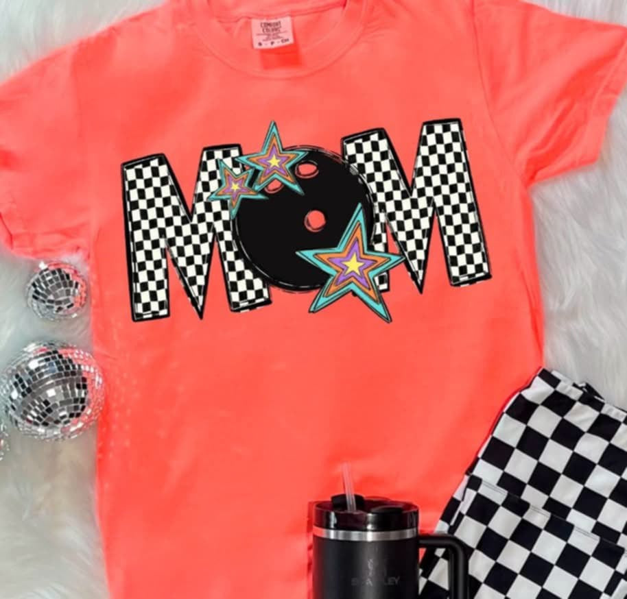 Bowling mom checkered (S&G) 87183 DTF transfer