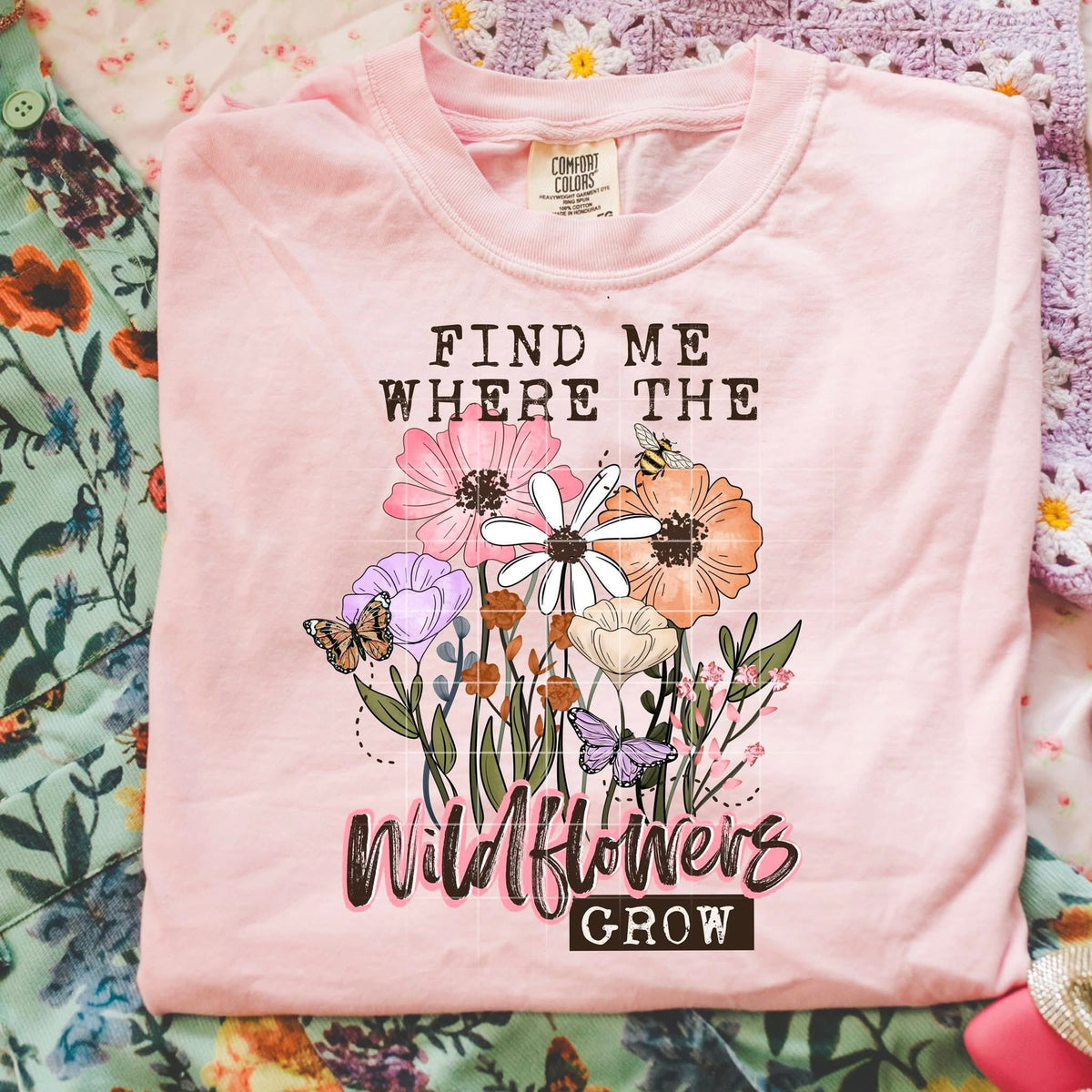 Find me where the wildflowers grow Sunday special DTF transfer